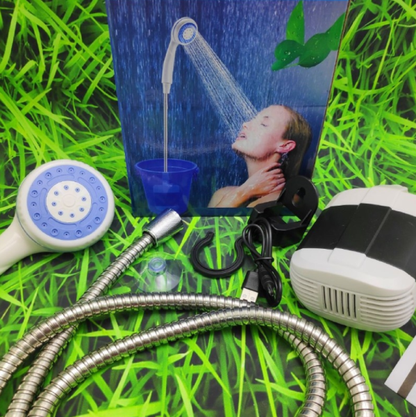 Походный переносной душ Portable Outdoor Shower с акуммулятором и зарядкой от USB